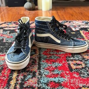 Vans high top. Dark denim